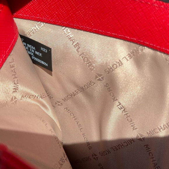 Michael Kors Jet Set Travel Large Double Zip Wallet Bright Red - Picture 11 of 11